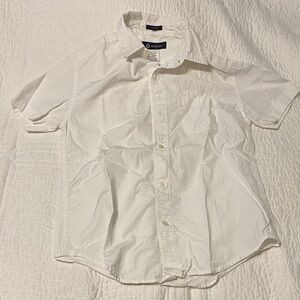 Kids White Button Down Shirt